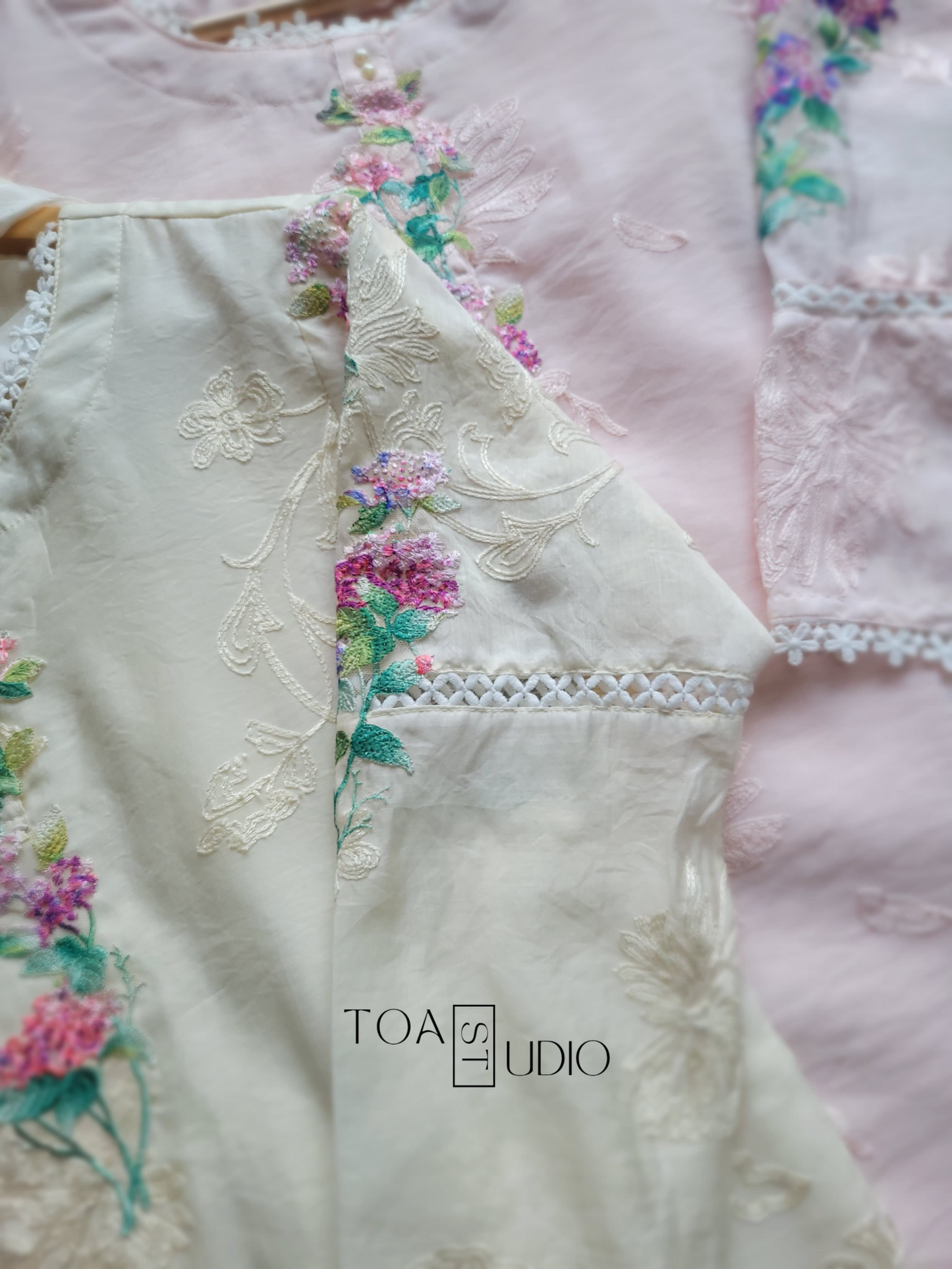 Orchid Paradise Kurti Set (Ready To Dispatch)