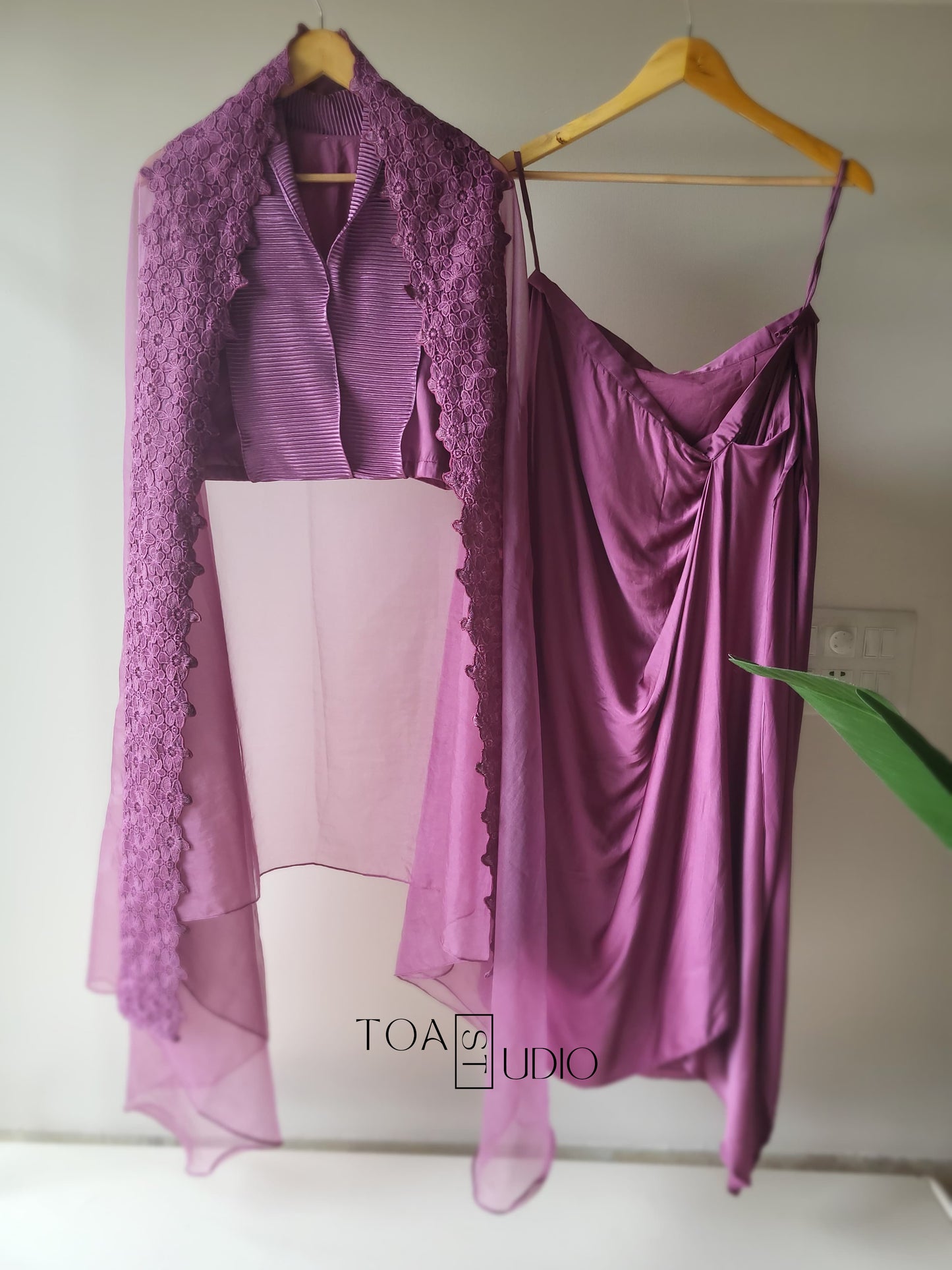 Drape Skirt Partywear Set
