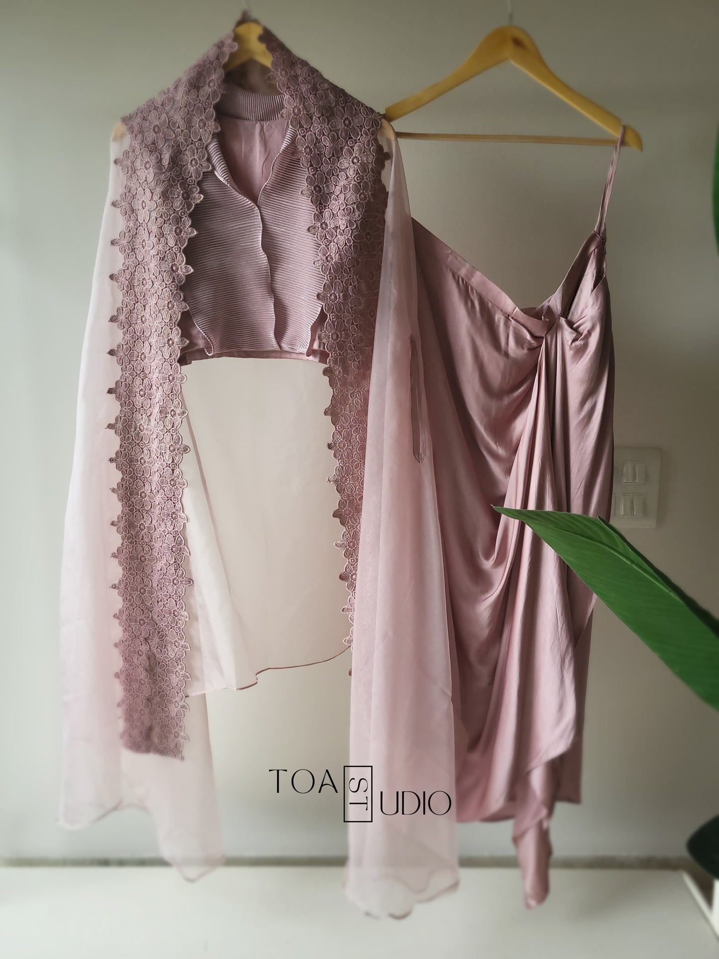Drape Skirt Partywear Set