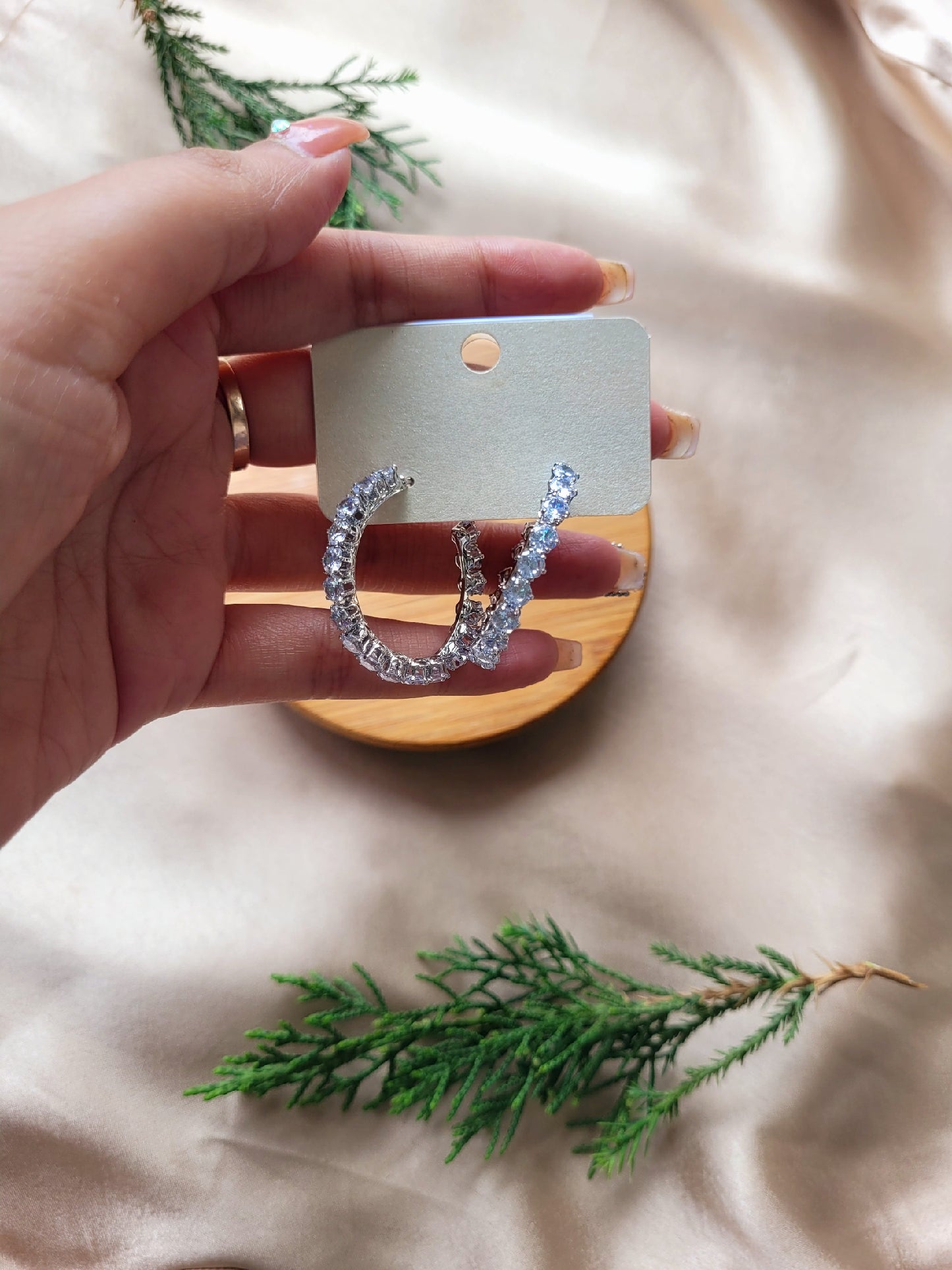 Swarovski Hoops - Round Cut