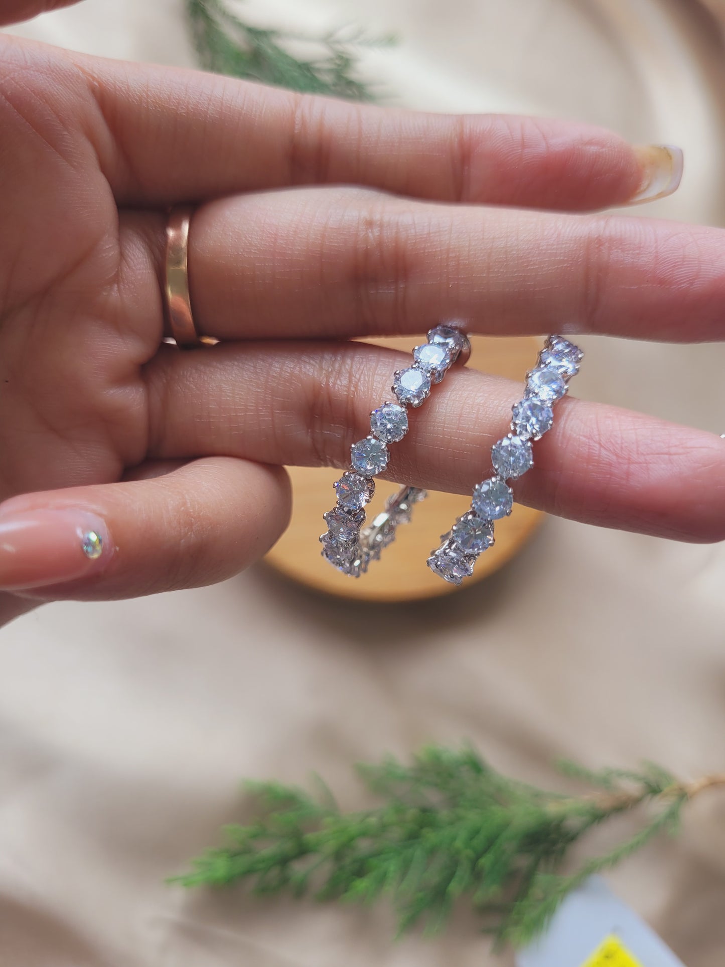 Swarovski Hoops - Round Cut