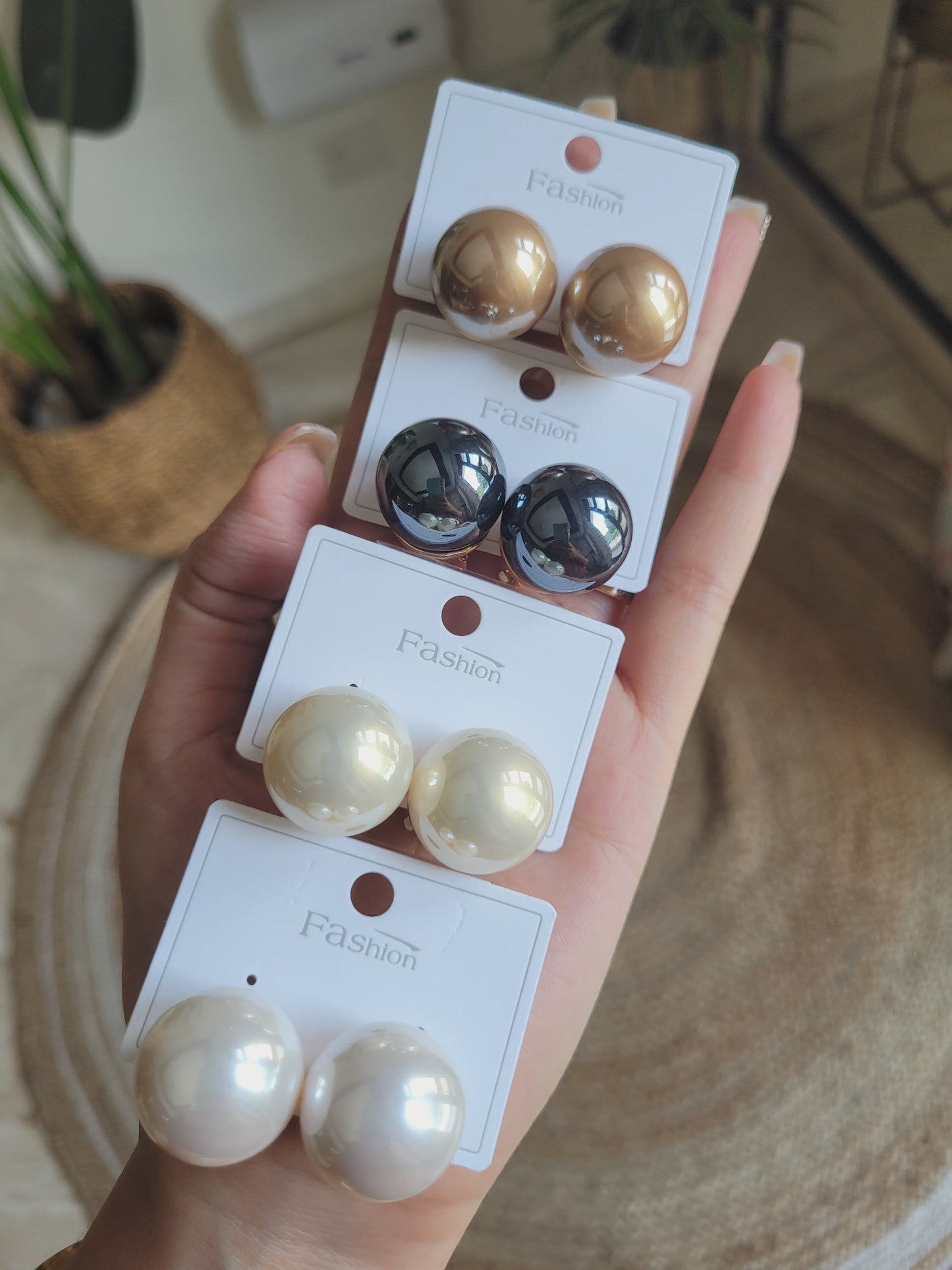 Pearl Globe Studs- 20mm