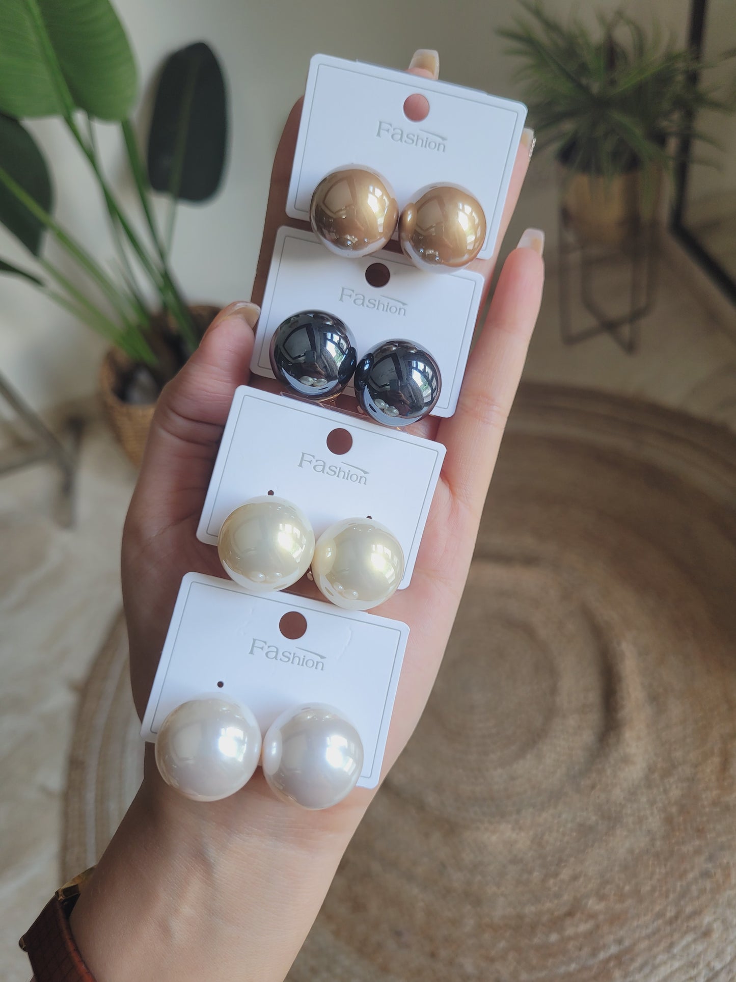 Pearl Globe Studs- 20mm