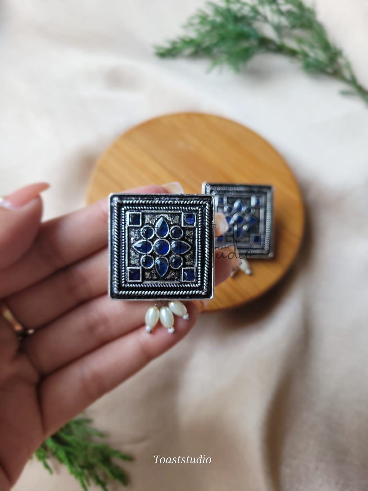 Blue Cubic Stud