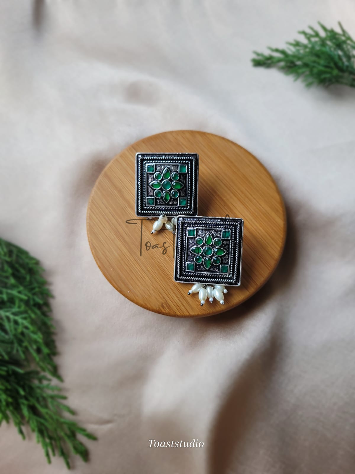 Green Cubic Stud