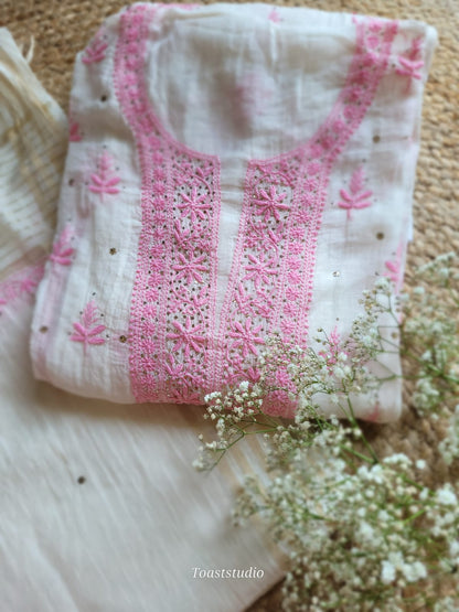 Baby Pink Semi Stitched