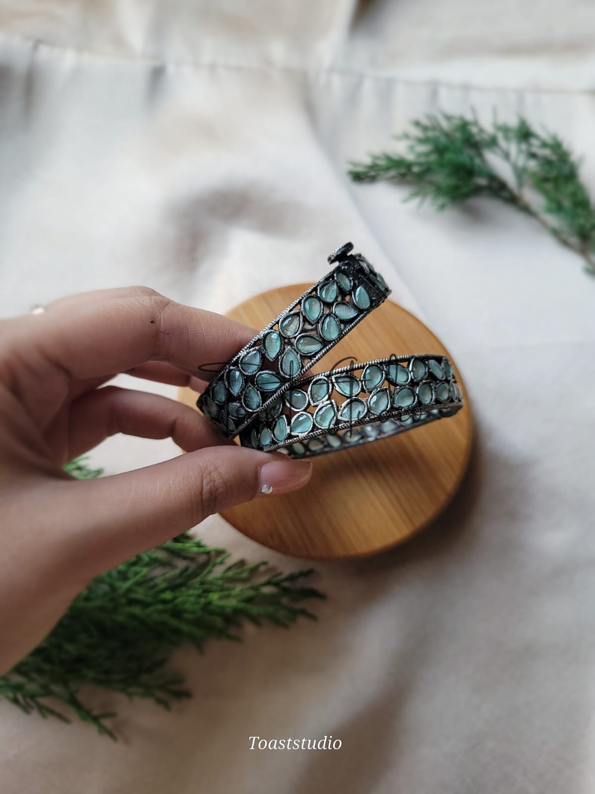 Drops Jade Kada - Adjustable upto 2.4