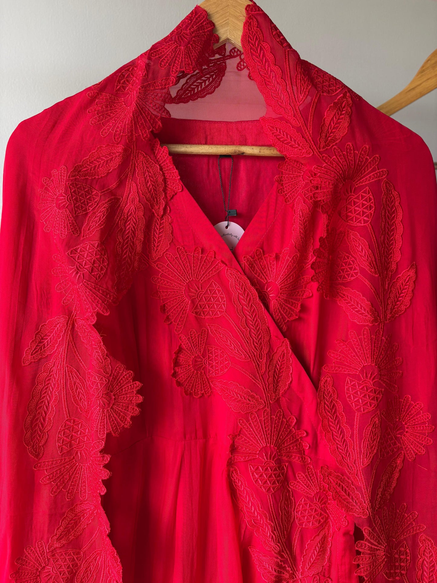 Ruby Anarkali Set (Ready Stock)