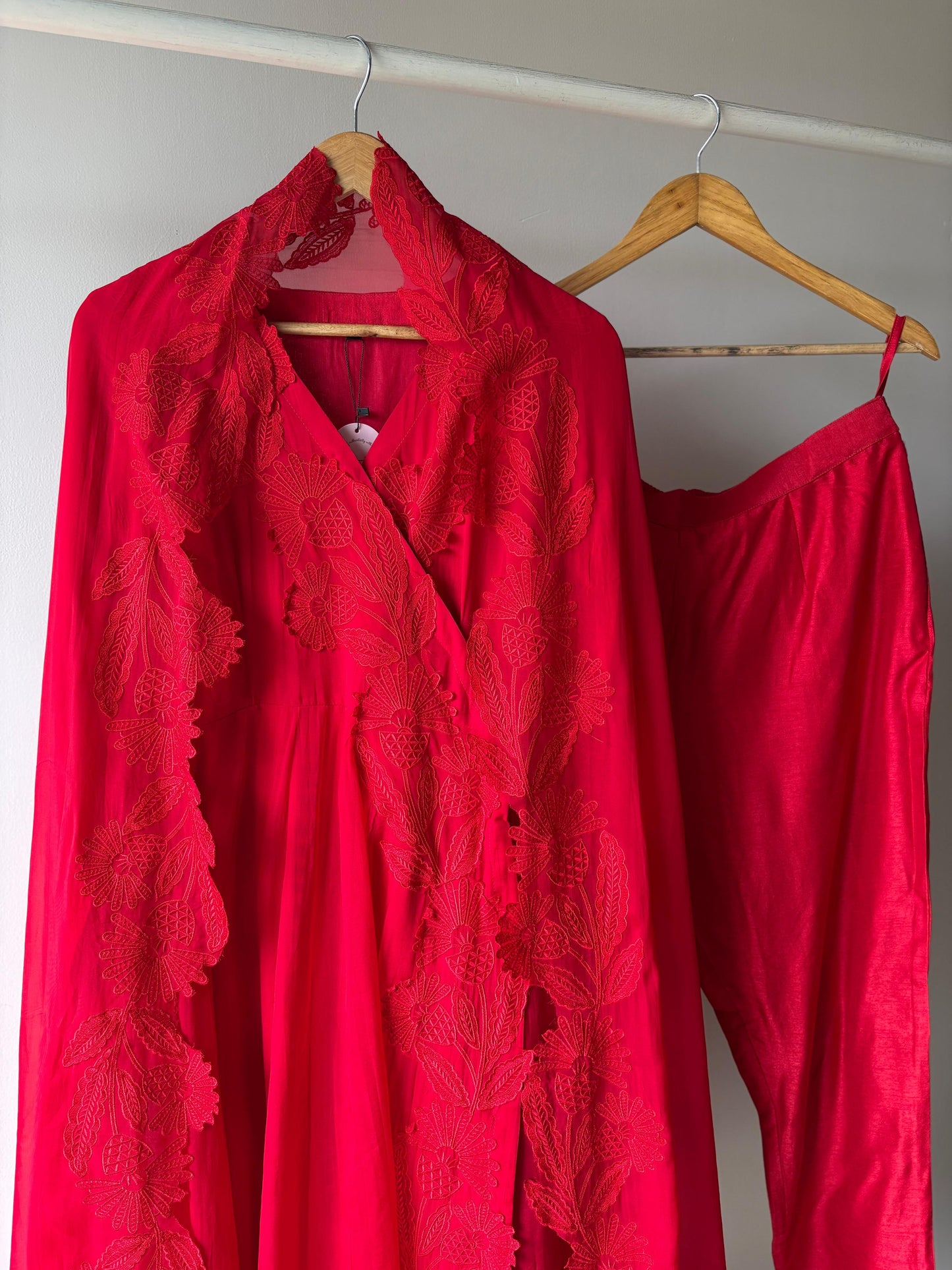 Ruby Anarkali Set (Ready Stock)