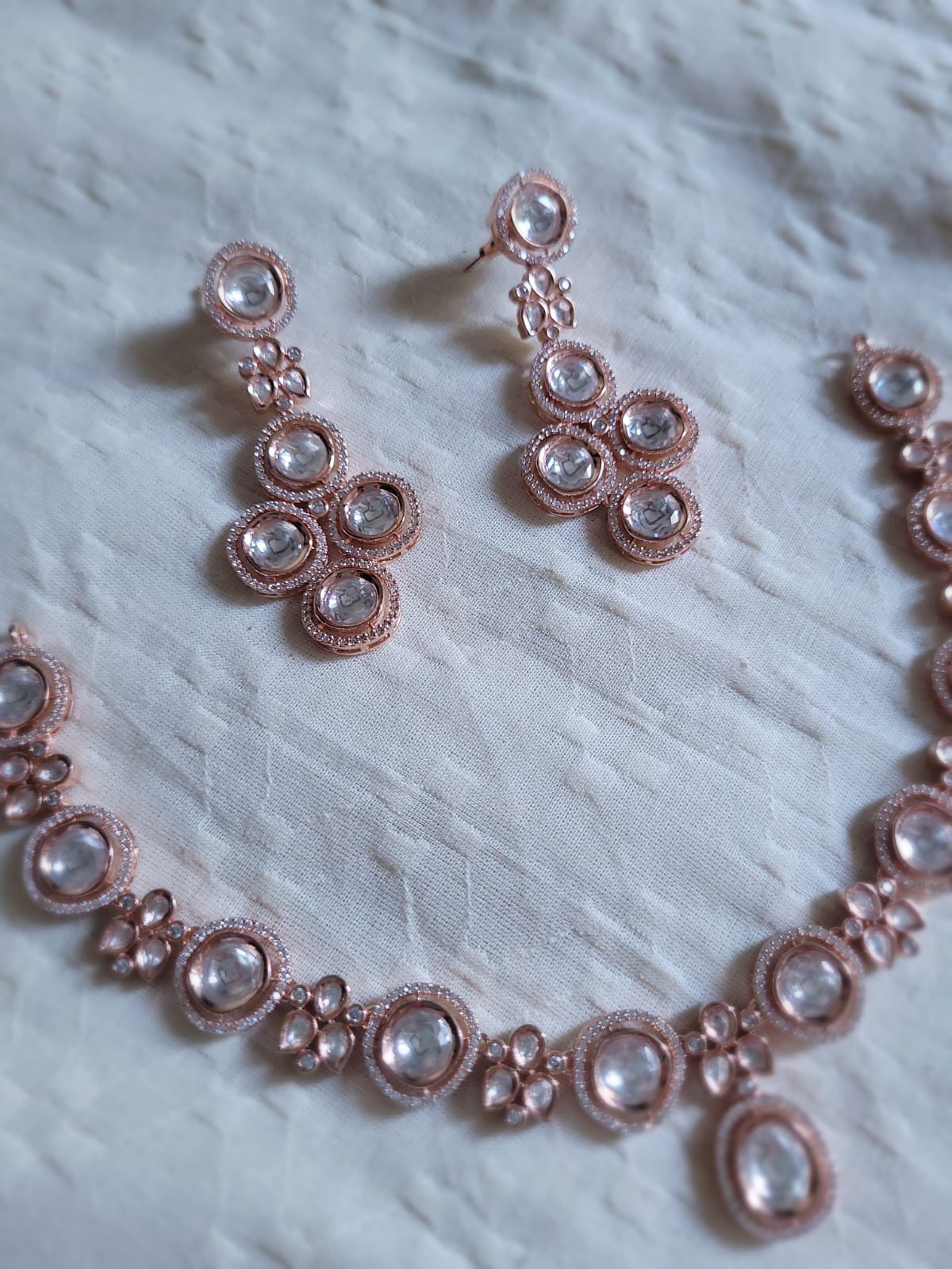 Rose Kundan AD set