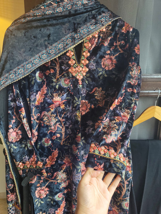 Floral Velvet  (Ready to Ship)