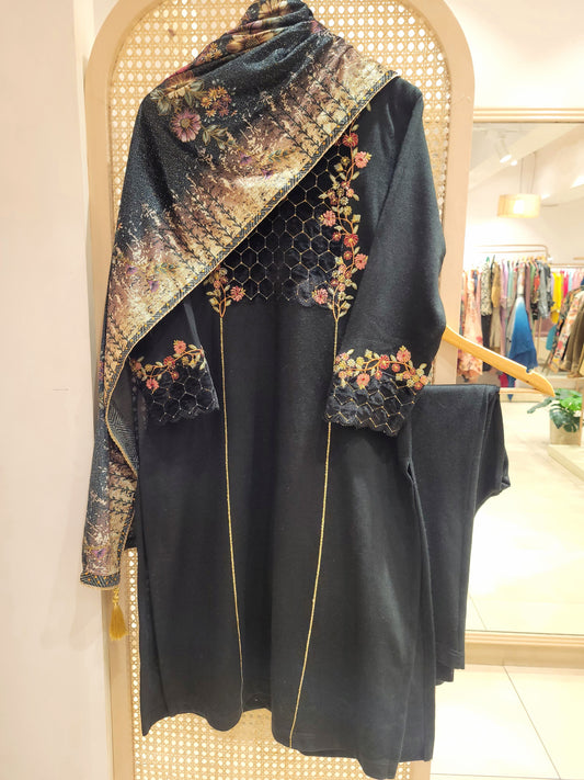 Black winter suit