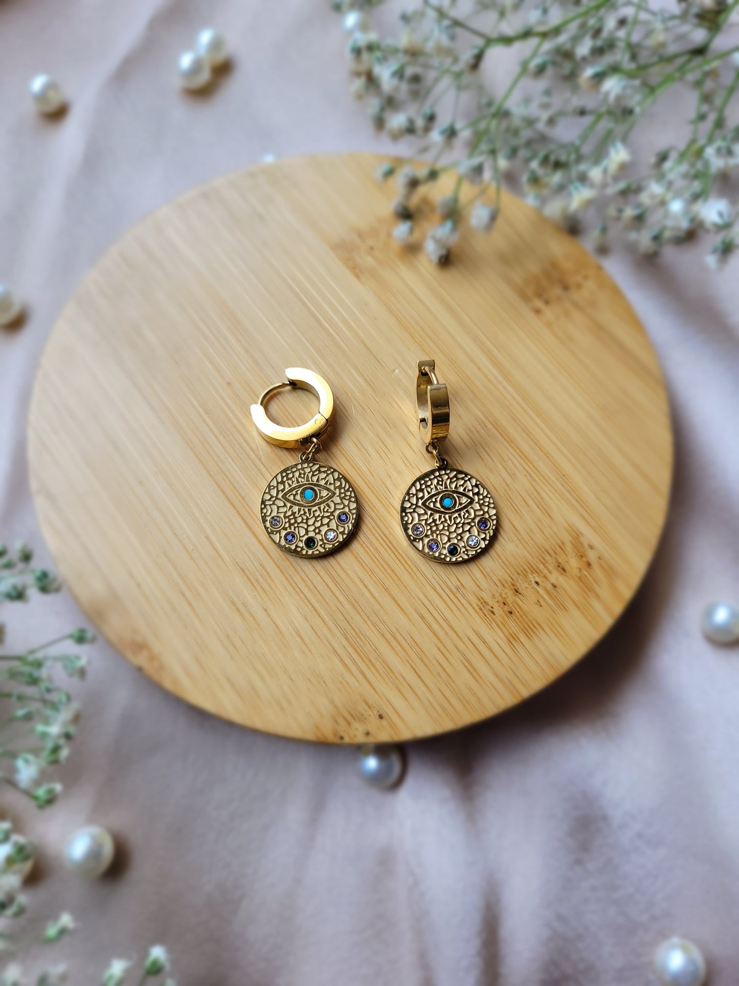 Evil Golden Plate Earrings