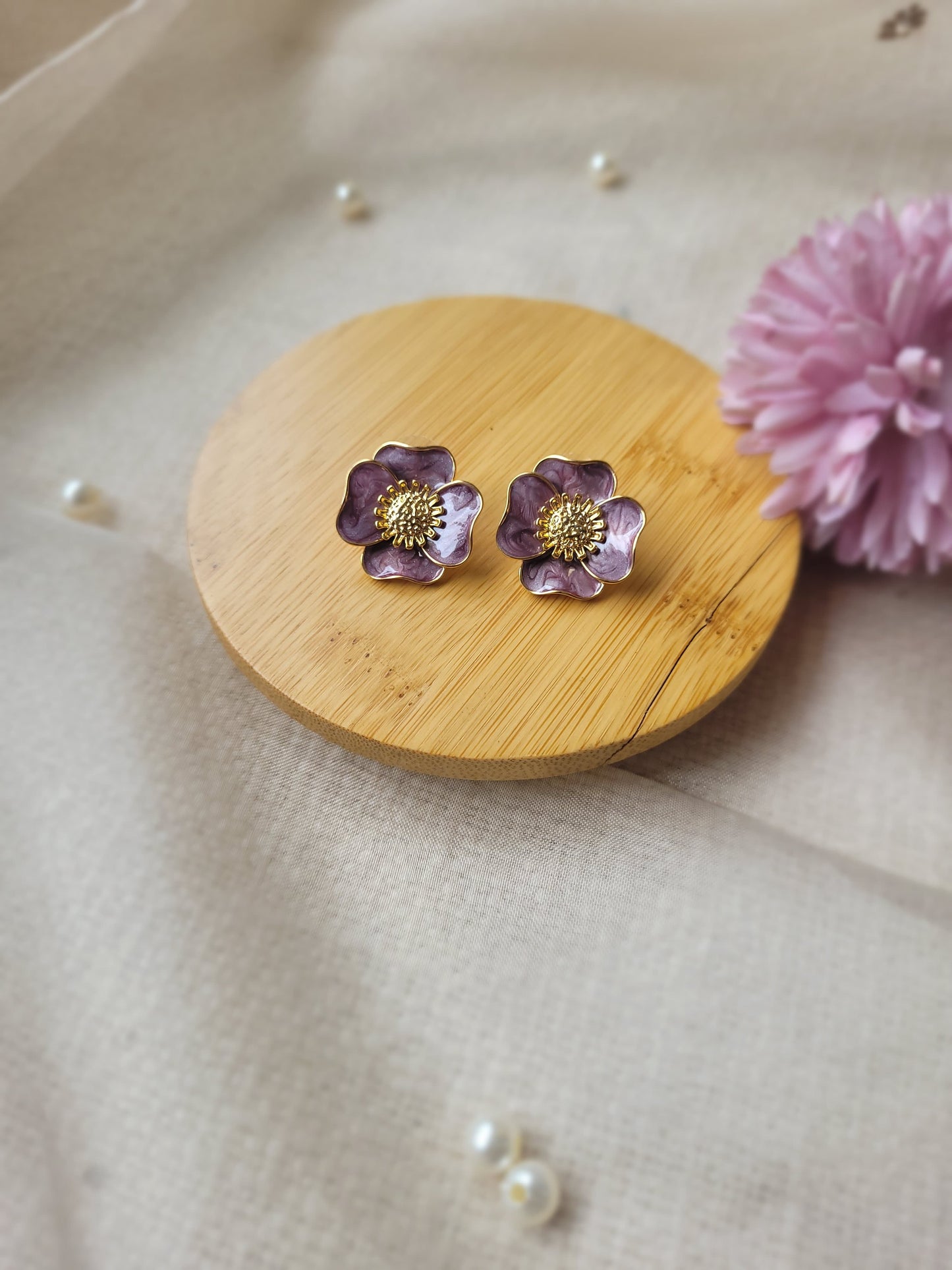 White Flower Studs.