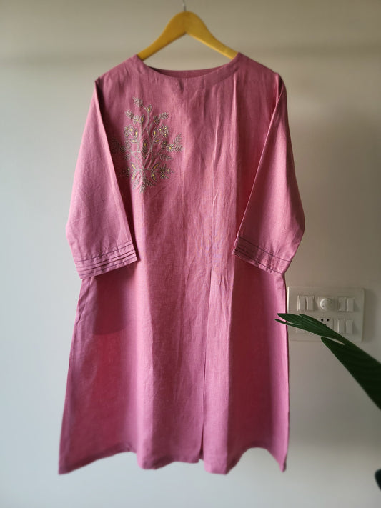 Pure linen Kurti (Ready To Ship)