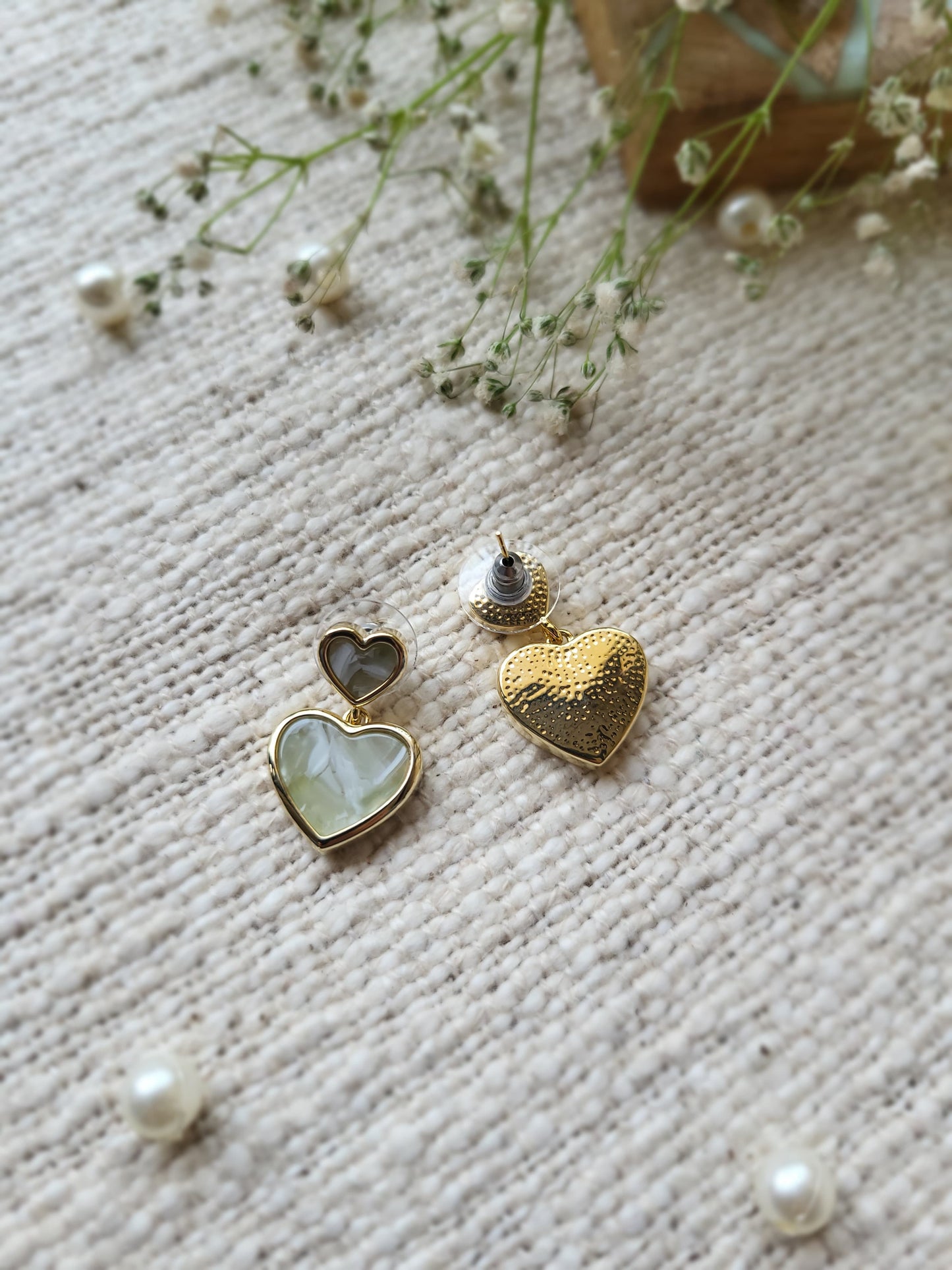 Heart Drops Earrings