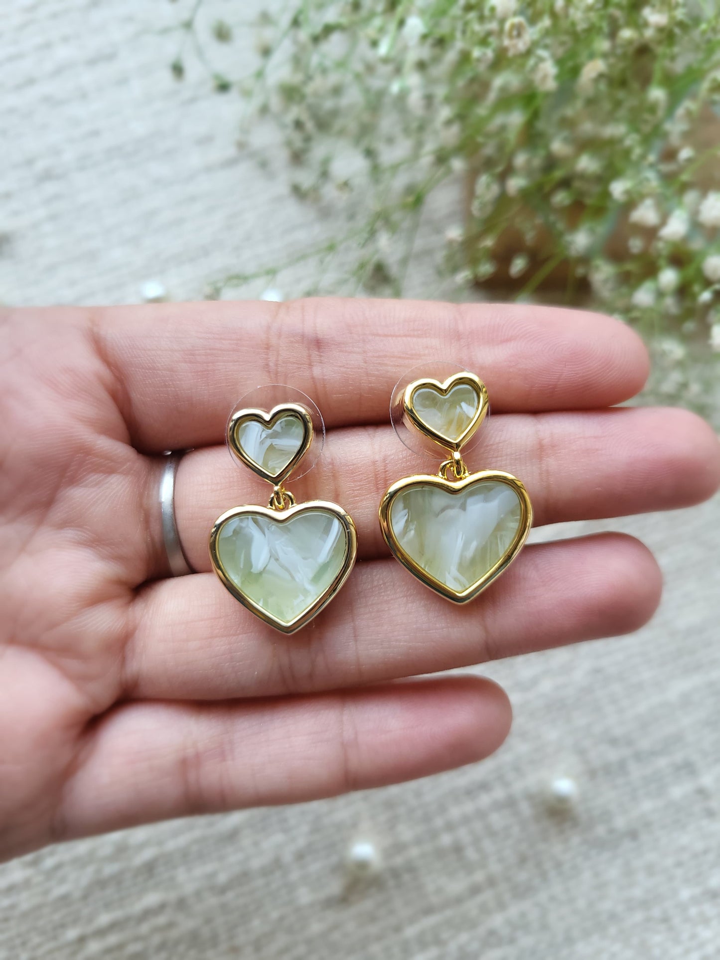 Heart Drops Earrings