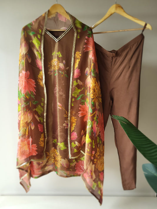Copper Colour Suit set(Ready To Ship)