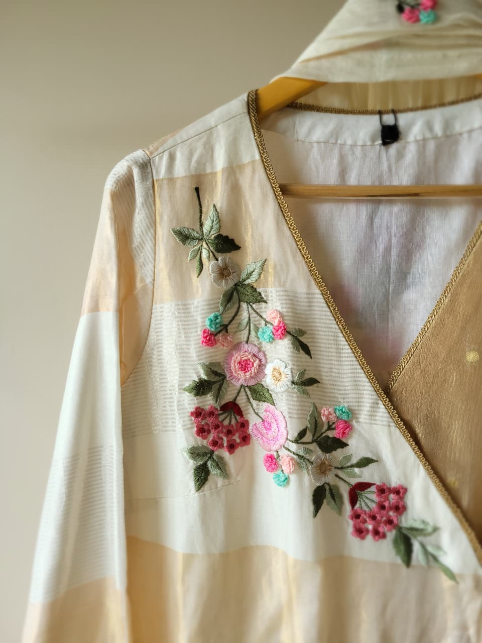Ivory Chanderi Suitset