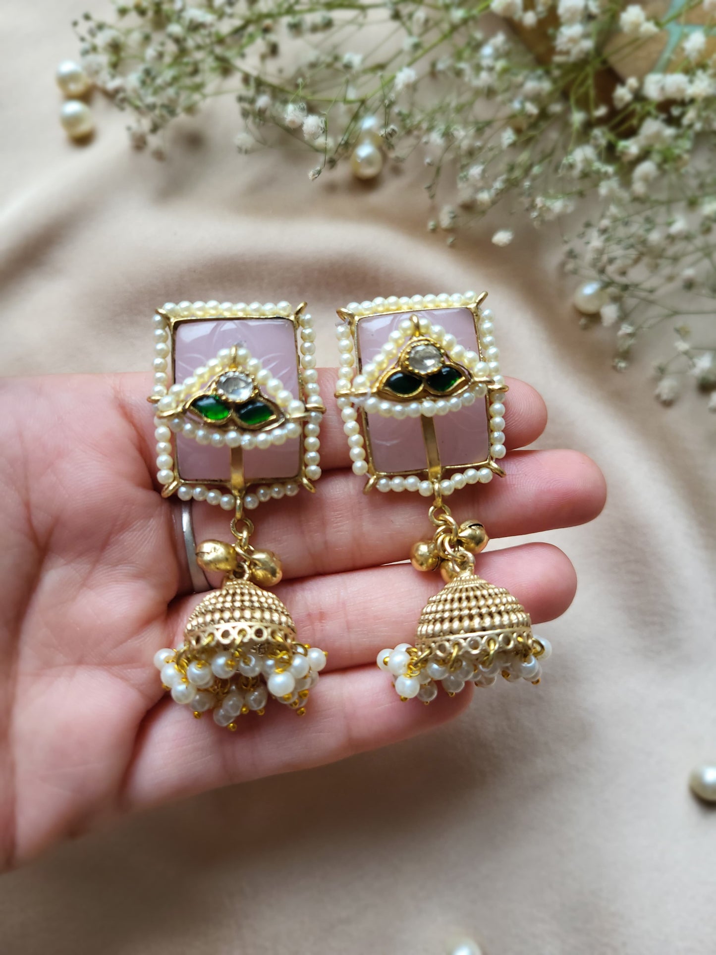 Pearly Pink earrings