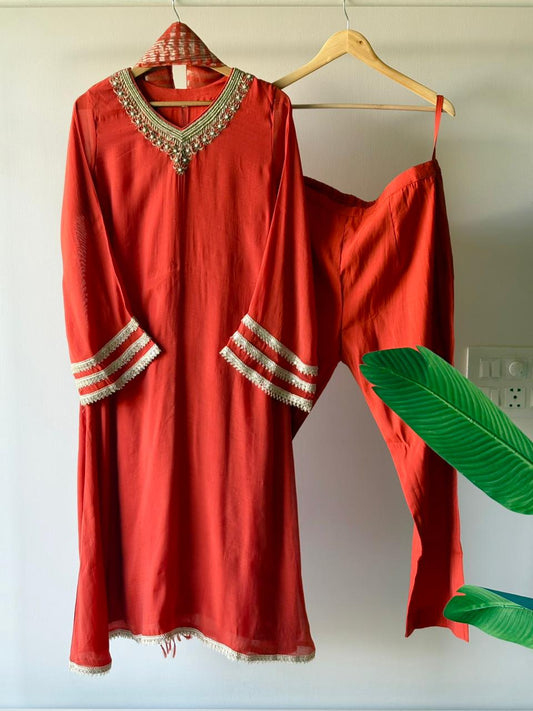 Kesariya Suit Set