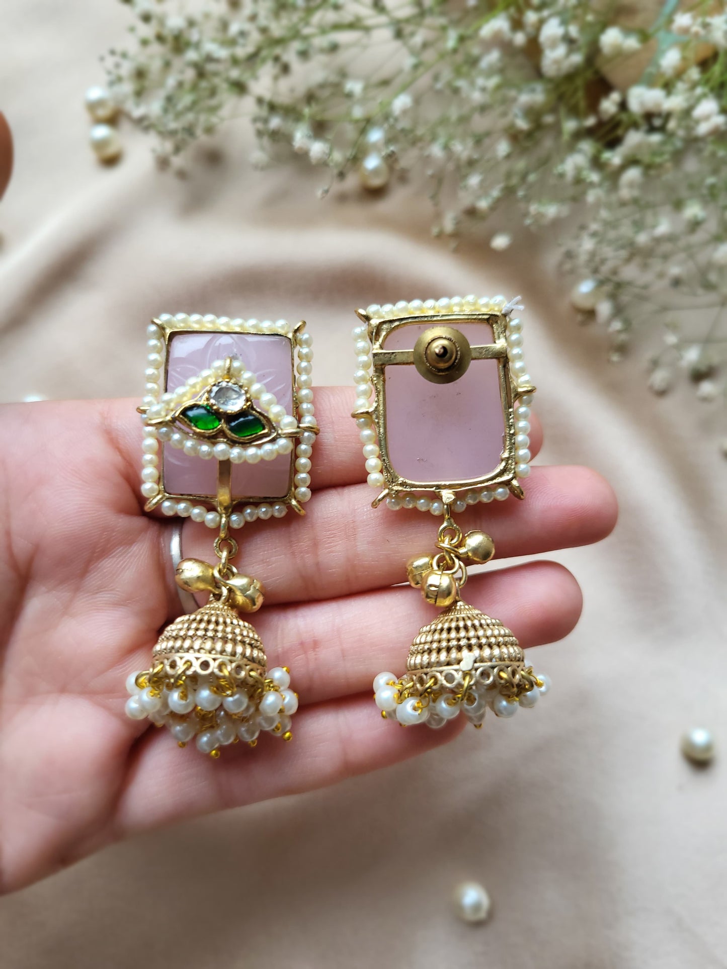 Pearly Pink earrings
