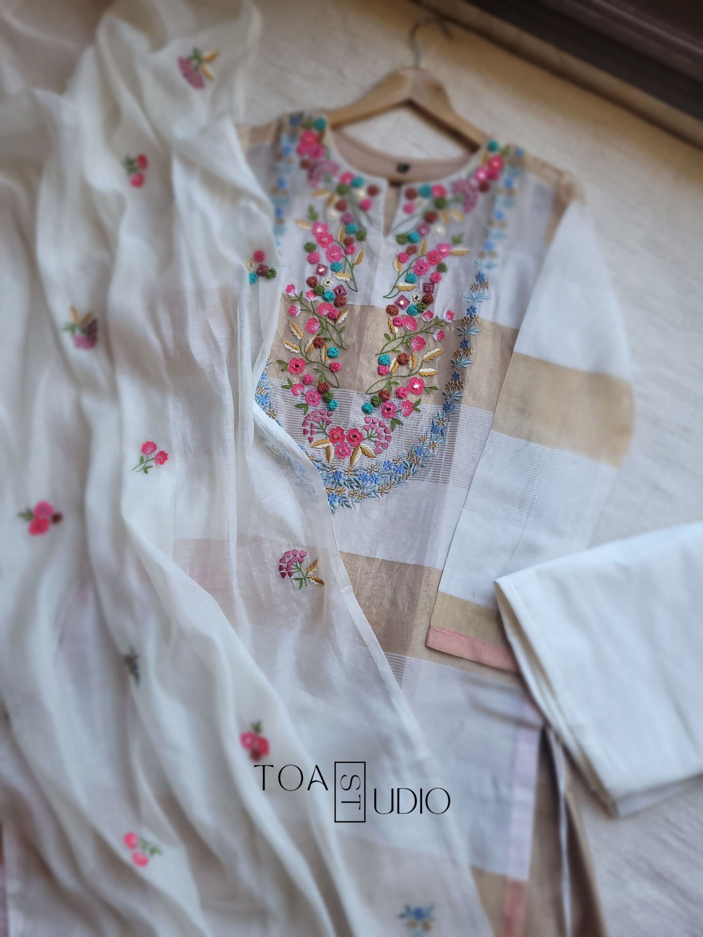 Ivory Saraswati 4 Pc Set (Ready To ship)