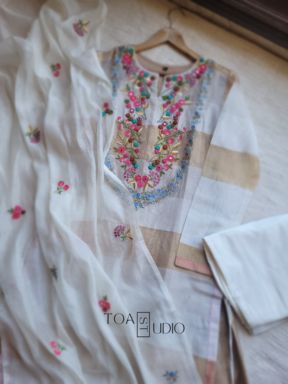 Ivory Saraswati 4 Pc Set (Ready To ship)