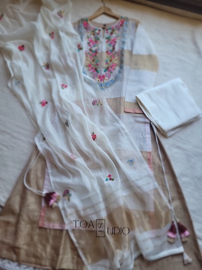 Ivory Saraswati 4 Pc Set (Ready To ship)