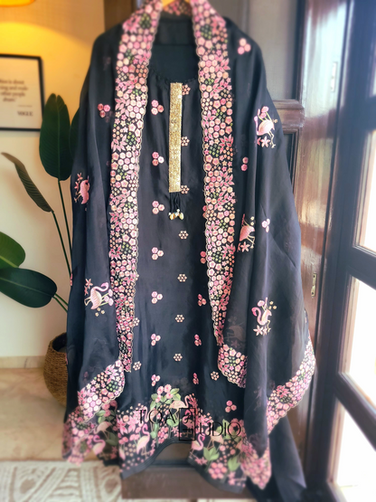 Flamingo Unstitch suit. (Ready To Ship)