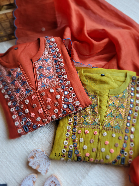 Sugandha Ethnic Mulchanderi Set (Ready stock)