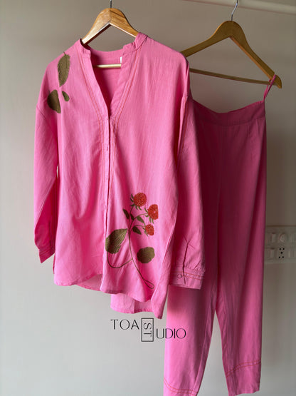 Salmon Co-ord set (Ready  To Ship)