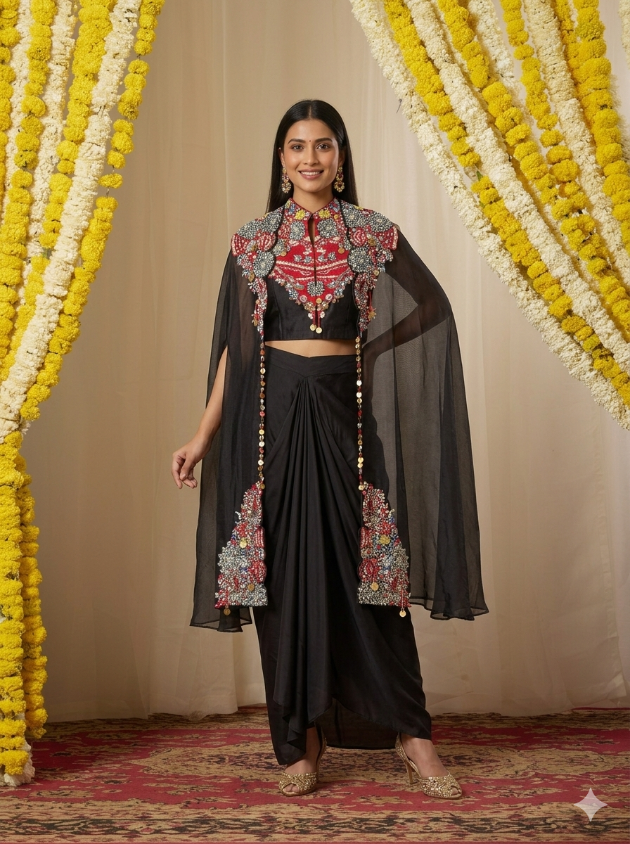 AK inspired Indowestern 3 piece set (Ready To Ship)