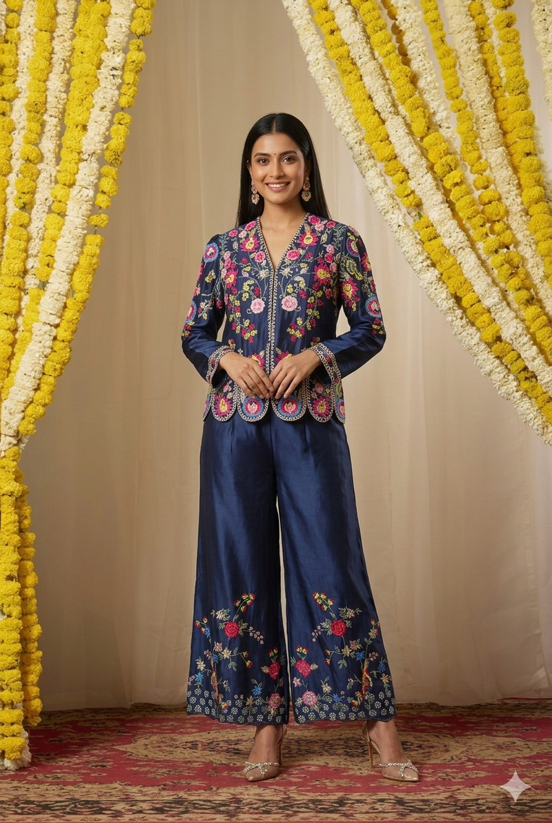 The Evy embroidered set