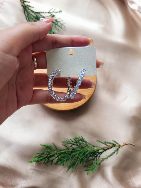 Swarovski Hoops - Round Cut