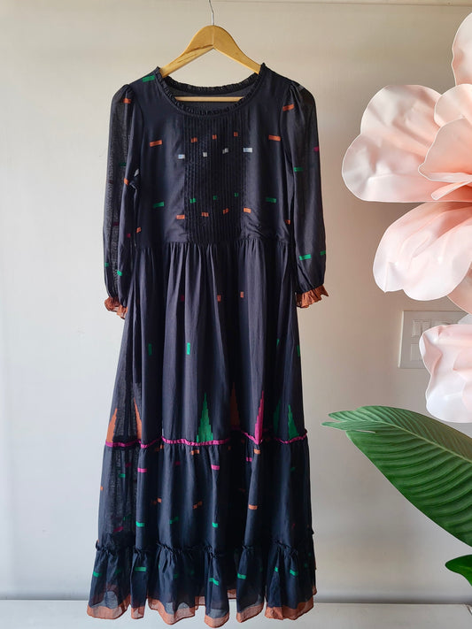 Dark Ikkat Dress