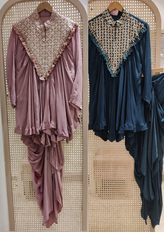 Jharokha Drape Indowestern set (Ready To Ship).