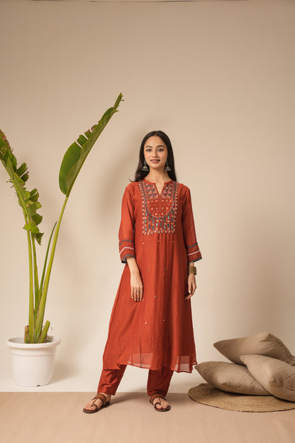 Sugandha Ethnic Mulchanderi Set (Ready To Ship)