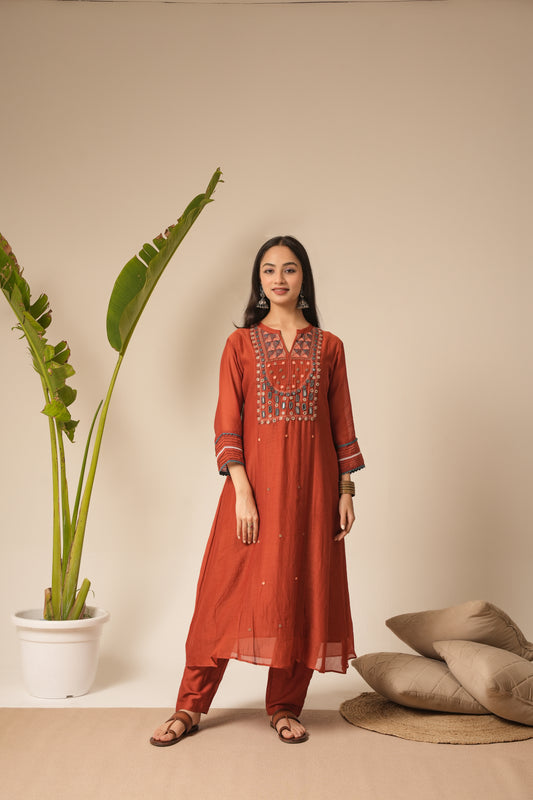 Sugandha Ethnic Mulchanderi Set (Ready to Ship)