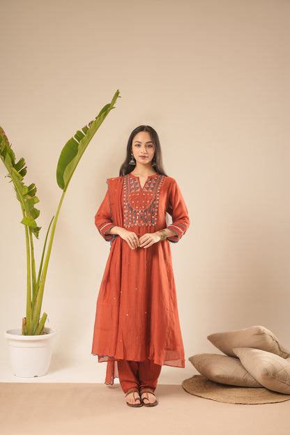 Sugandha Ethnic Mulchanderi Set (Ready To Ship)