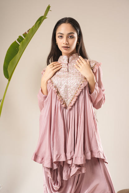 Jharokha Drape Indowestern set (Ready To Ship).