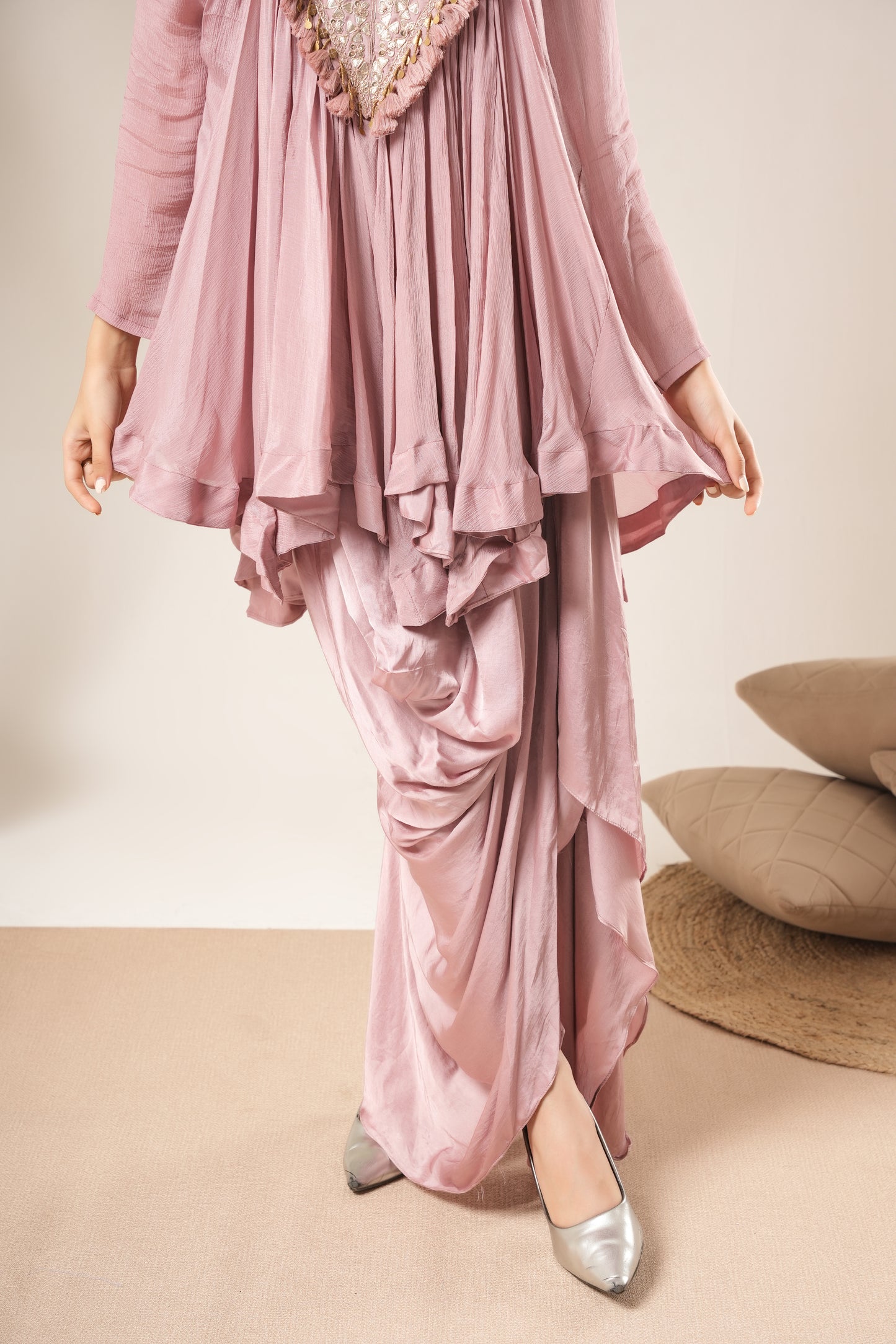 Jharokha Drape Indowestern set (Ready To Ship).