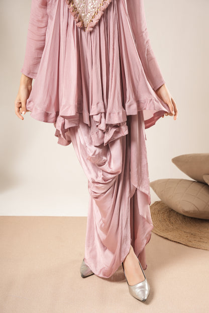 Jharokha Drape Indowestern set (Ready To Ship).