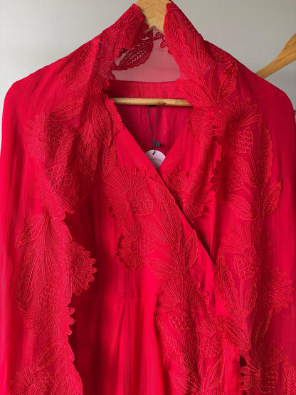 Ruby Anarkali Set (Ready Stock)