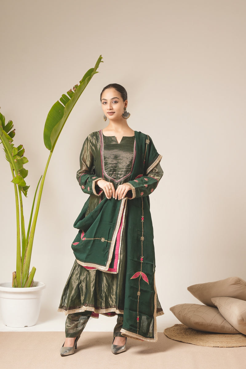 Advika Aline Tissue Suit (25 days dispatch time)