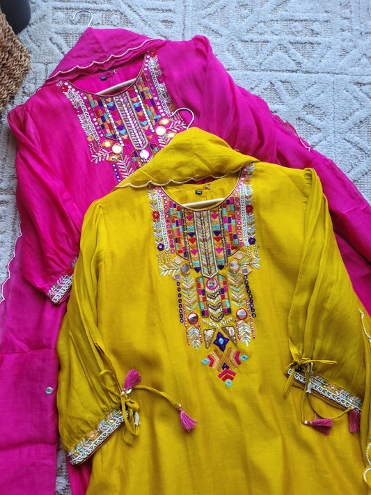 Tribal Art Kurti Set(Ready to Ship)