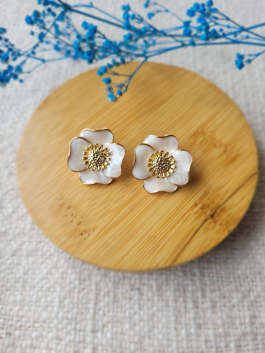 White Flower Studs