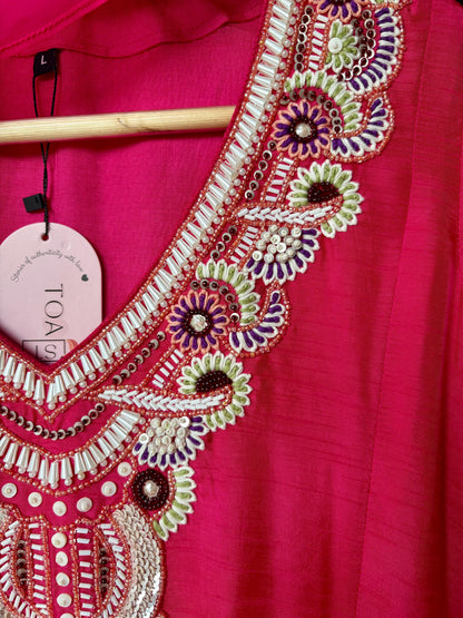 Rani Pearl Anarkali Suit  (25 Days Dispatch Time)