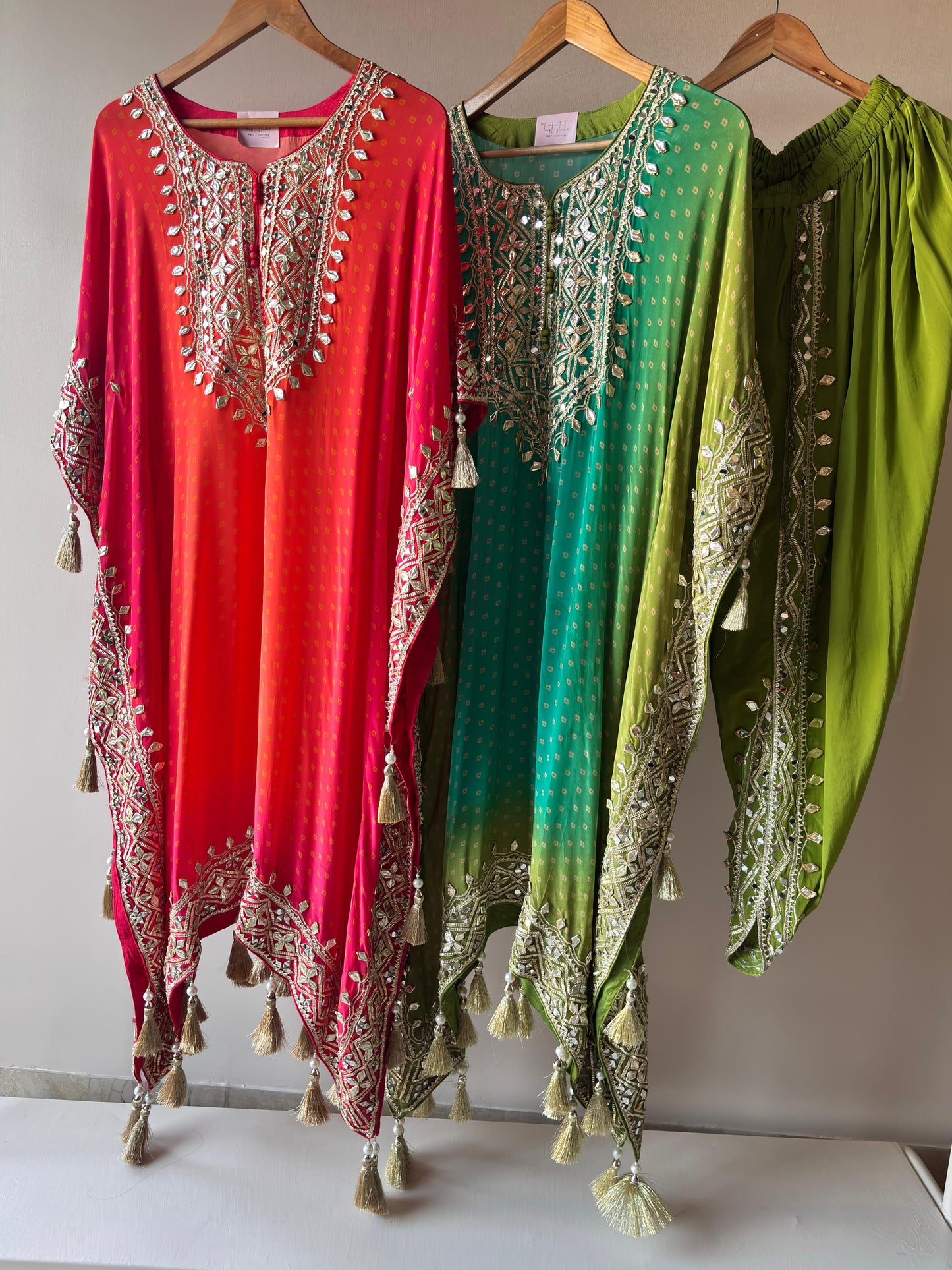 BeautiFul Gotapatti kaftan (Ready To Ship)
