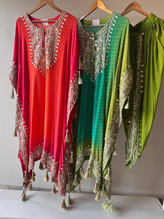 BeautiFul Gotapatti kaftan (Ready To Ship)